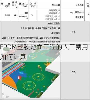 EPDM塑胶地面工程的人工费用如何计算