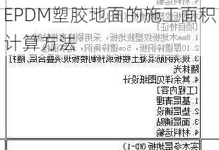 EPDM塑胶地面的施工面积计算方法