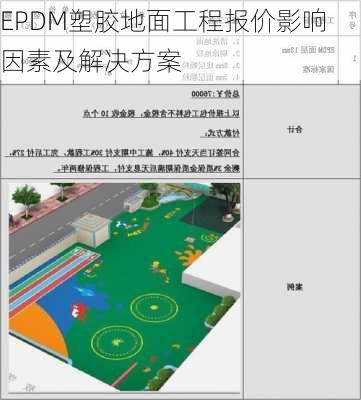 EPDM塑胶地面工程报价影响因素及解决方案