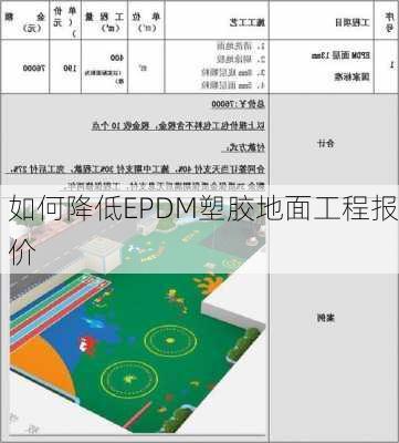 如何降低EPDM塑胶地面工程报价