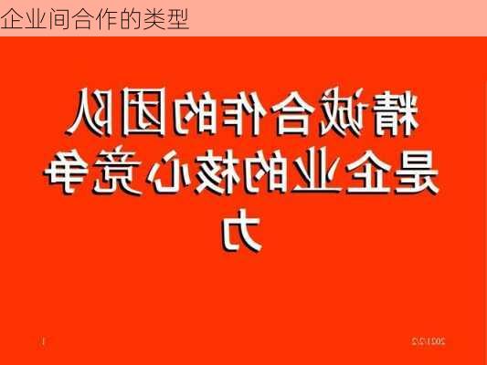 企业间合作的类型