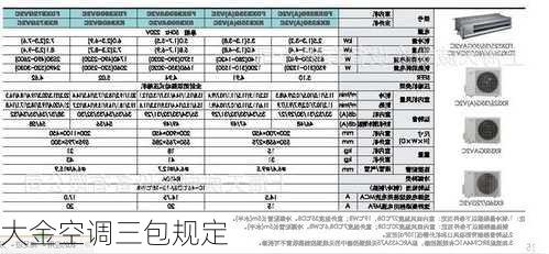 大金空调三包规定