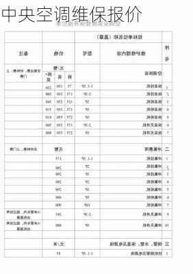 中央空调维保报价