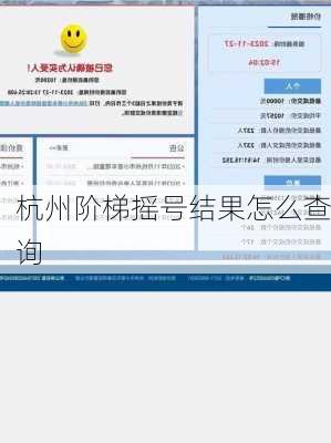 杭州阶梯摇号结果怎么查询