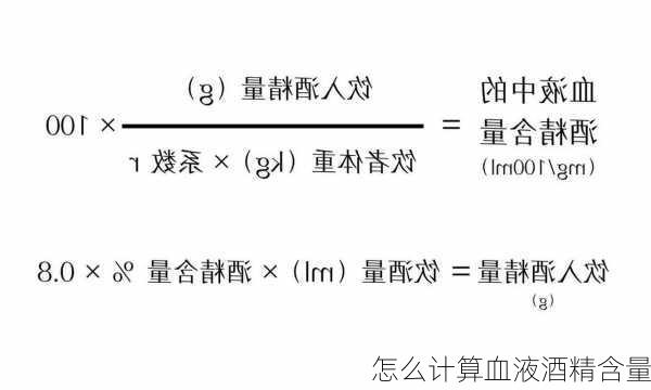 怎么计算血液酒精含量