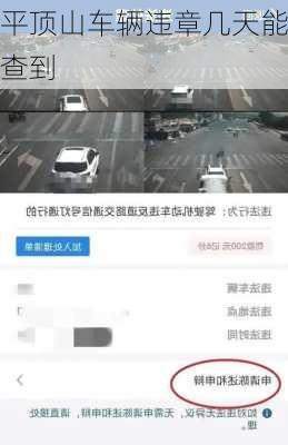平顶山车辆违章几天能查到