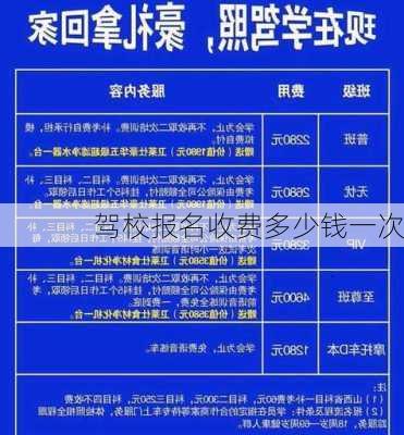 驾校报名收费多少钱一次