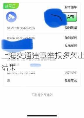 上海交通违章举报多久出结果