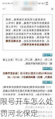 限号开车怎么处罚河北保定