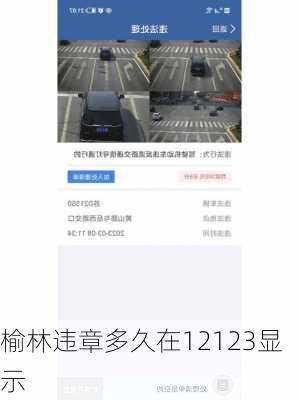 榆林违章多久在12123显示