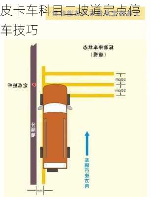 皮卡车科目二坡道定点停车技巧