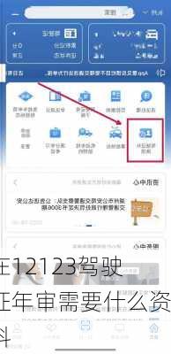 在12123驾驶证年审需要什么资料