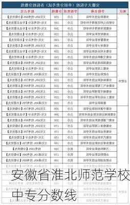 安徽省淮北师范学校中专分数线