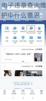 电子违章查询维护中什么意思