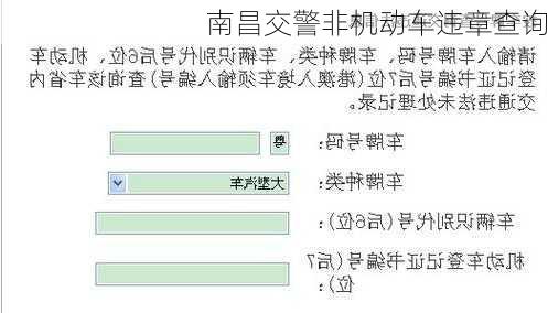 南昌交警非机动车违章查询